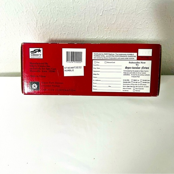 Liberty Humble 1936 Dodge Tank Truck Coin Locking Bank And Key Limited Edition - Picture 5 of 8